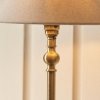 Klasyczna lampka stołowa nocna abażurowa lniana mosiężna minimalistyczna uniwersalna Lille 118122 ENDON